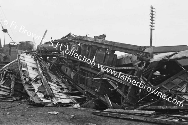 SALVAGING  WRECKED TRAIN